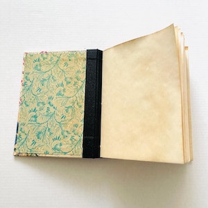 Small Vintage Style Junk Journal, Plain Tea-Dyed handmade book, empty junk journal image 3