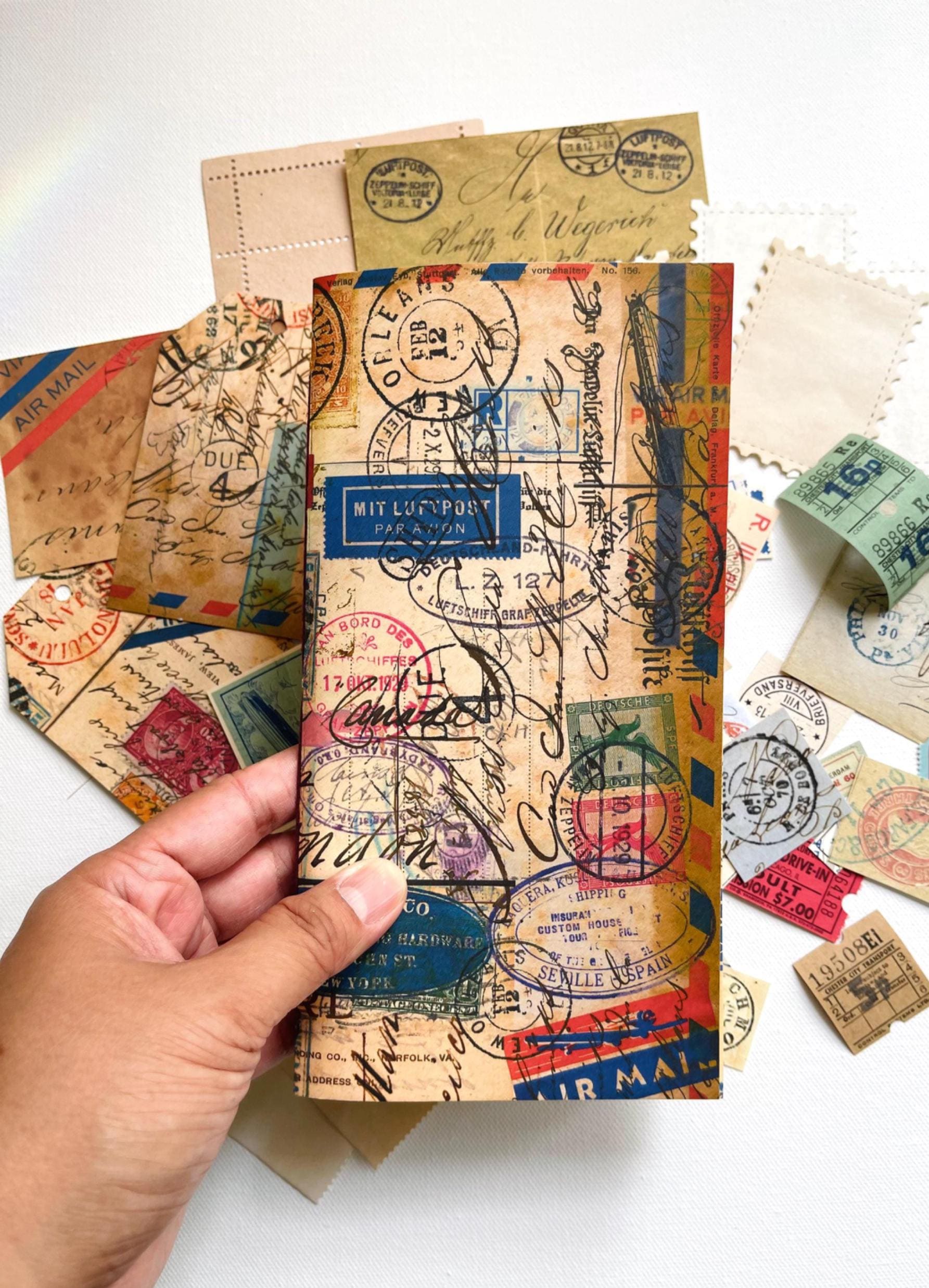 Travel Journal Vintage Postal Airmail Theme Junk Journal - Etsy