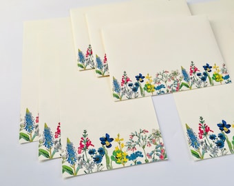 Wildflower Stationery Set, Floral Letter Writing Paper and envelopes set