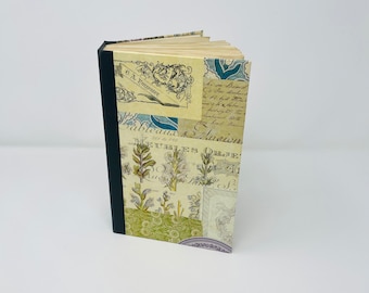 Diario vintage hecho a mano: páginas lisas teñidas con té