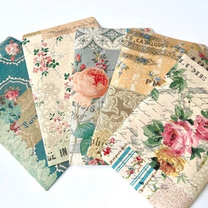 Handmade Vintage Wallpaper Theme Envelopes: Set of 5