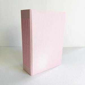 Pink fabric hard cover Blank Junk journal, vintage style, handmade book, empty journal tea dyed pages