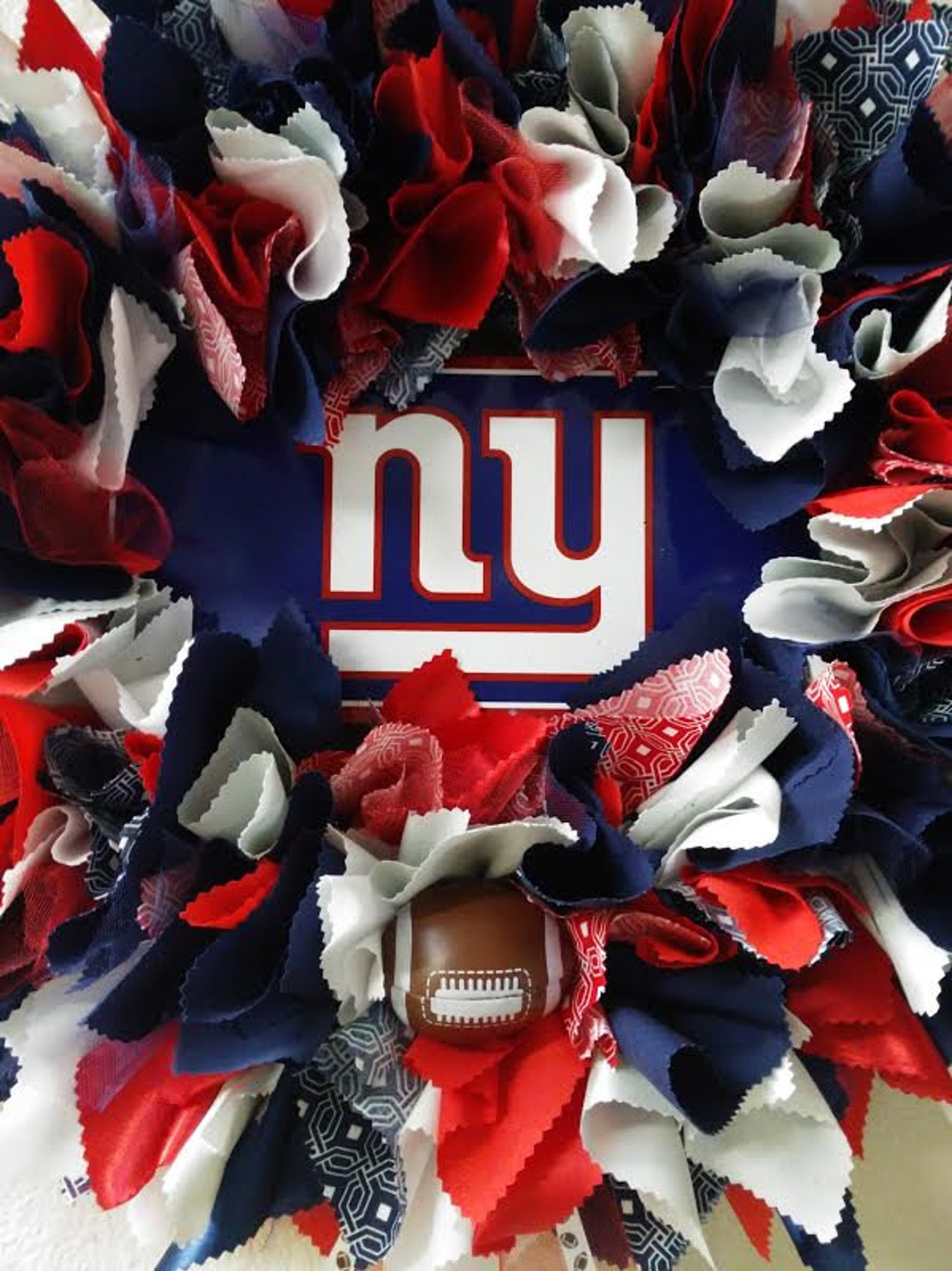 New York Giants Wreath New York Giants Fans New York Etsy
