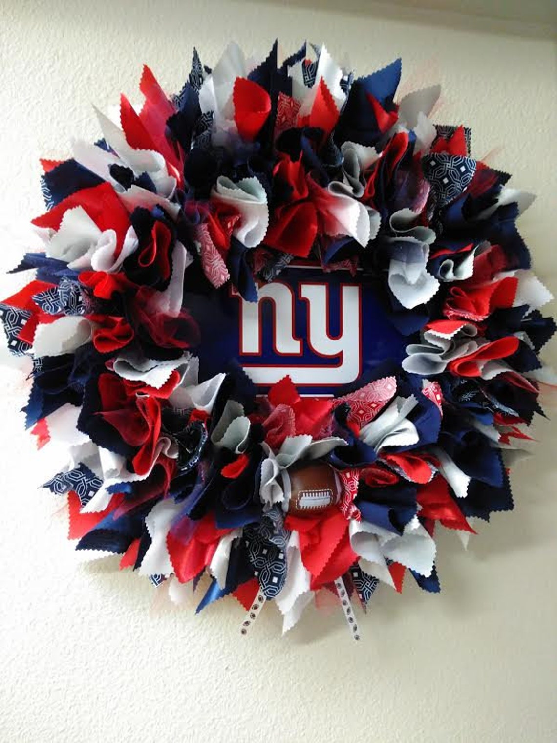 New York Giants Wreath New York Giants Fans New York Etsy