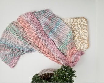 Hand Knit Ombre Baby Blanket