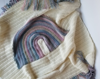 Crochet Spring Rainbow Blanket