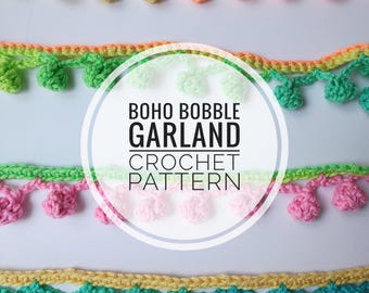 Boho Bobble Garland Crochet Pattern