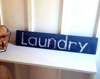 Laundry Rustic Wood Sign, Farmhouse Laundry Sign, Cottage Style Wooden Sign, Vintage Wooden Sign, Fixer Upper Wood Sign