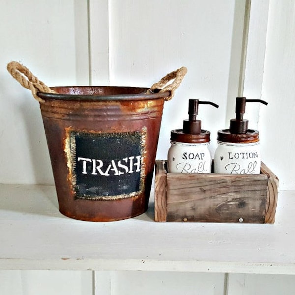 Rustic Bathroom Set Etsy