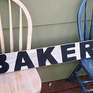 Bakery Wood Sign. Farmhouse Signs. Vintage. Hand Painted Wood Sign. Vintage Wall Decor. Farmhouse Kitchen Wall Decor. Fixer Upper Signs image 2