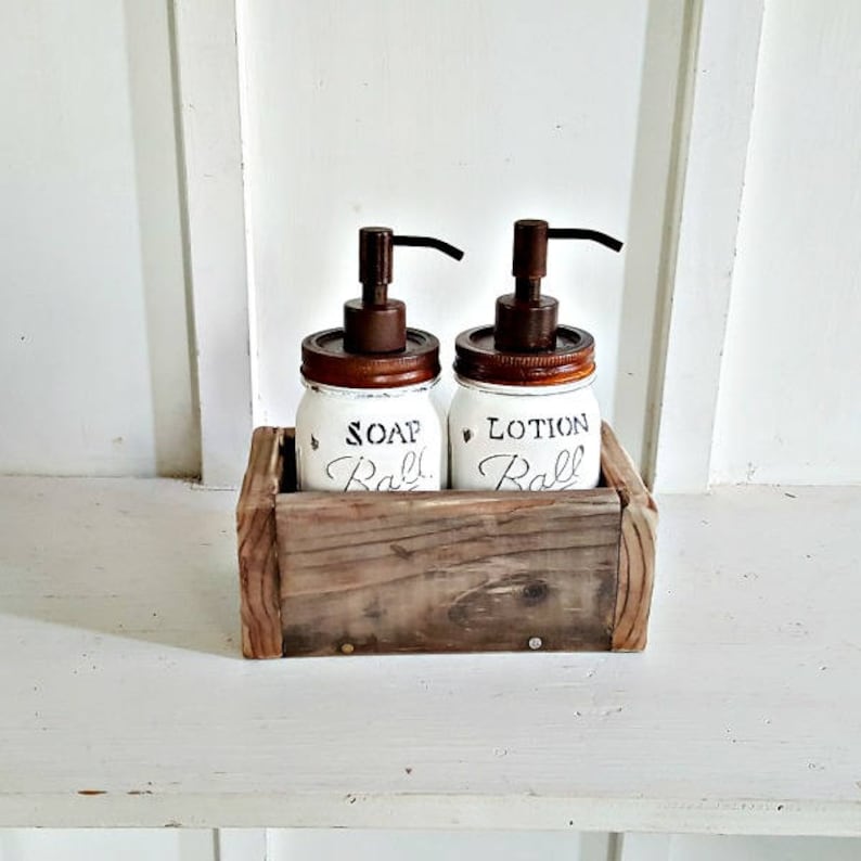 rustic mason jar bathroom sets