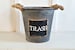 Bathroom Waste Baskets. Rustic. Galvinized. Rope Handles. Rustic Metal Bucket. Farmhouse Bathroom Waste Basket. Farmhouse Metal Bucket 
