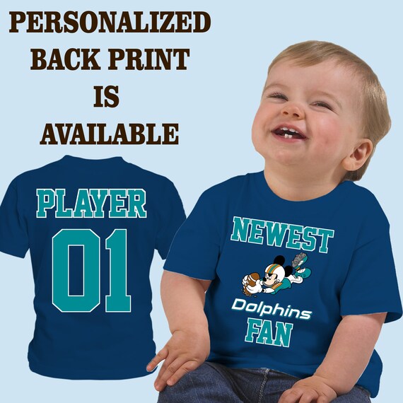 Dolphins baby DOUBLE Dolphins Fan shirt t-shirt customized bodysuit Funny Miami baby Child boy Clothing Kid/'s Top Football Shower Toddler