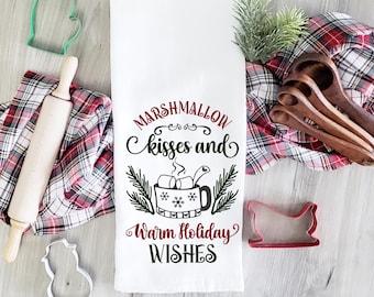 Toalha de mão de Natal | Toalha de mão de cozinha de Natal | Toalhas de mão de cozinha | Decoração de cozinha | Decoração de Natal