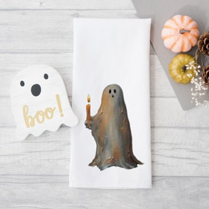 Toalla de mano de fantasma de Halloween/ Decoración de otoño para el hogar/ Decoración del hogar/ Toalla de cocina/ Toalla de Halloween/ Toalla de mano de Halloween/ Decoración de cocina