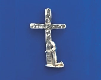 Clinging to The Cross, Lady's, Pendent, Sterling Silver