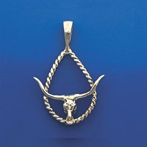 Longhorn teardrop pendent (see also matching errings)