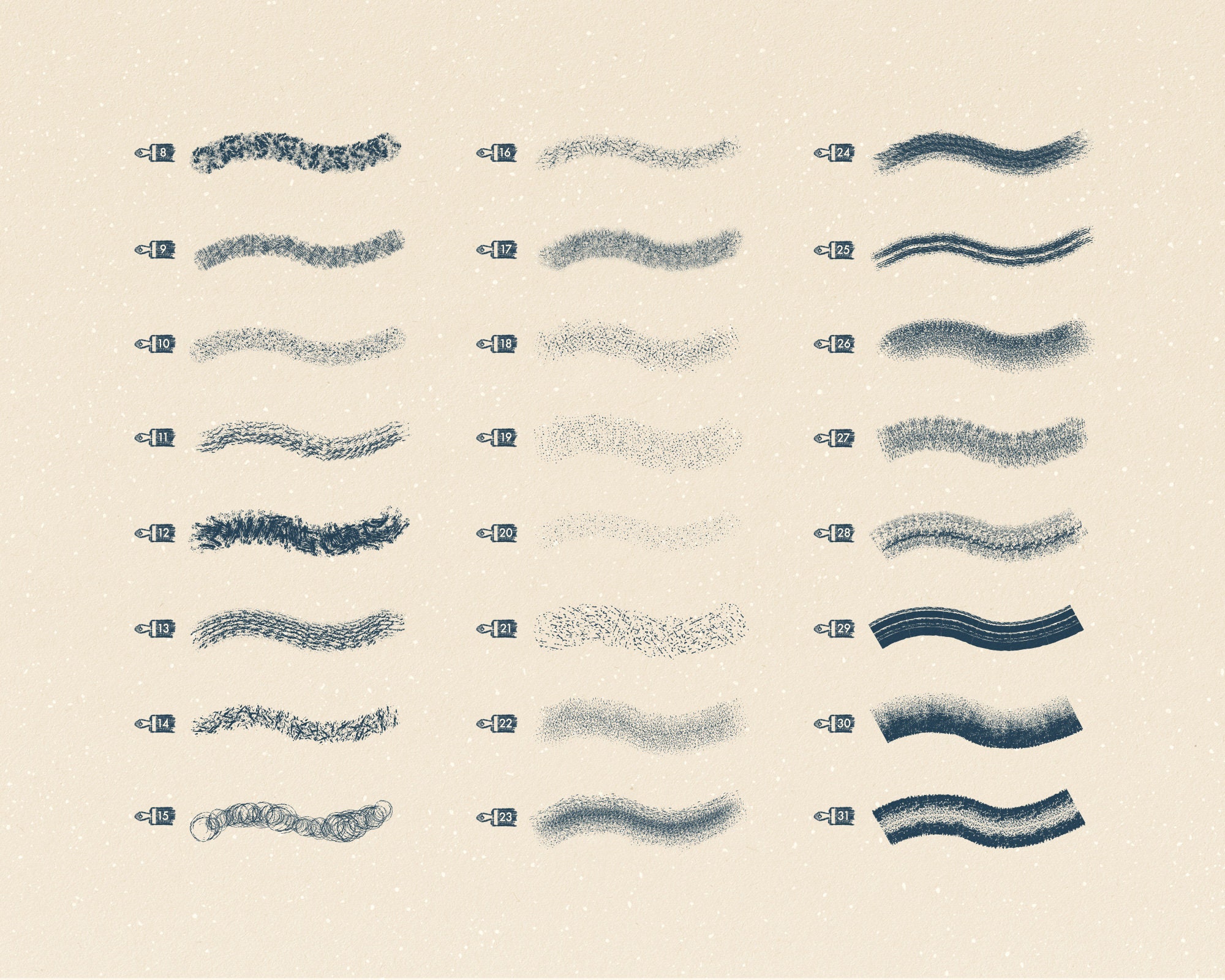60 Vector Brushes for Illustrator Digital Illustration Etsy