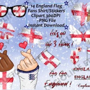 Vlag Clipart] Engeland Fans Patriot Euro x14 PNG 300dpi Splash Paint Shirt London Lions Lips Zomer Download Planner Scrapbook Printable