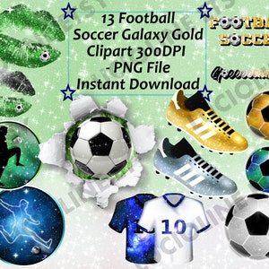 Football Clipart] Soccer Green Constellation x13 PNG 300dpi Sport Foot Jersey Kiss Shirt Transfer Download Planner Scrapbook Printable