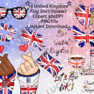 Flag Clipart] Fãs do Reino Unido Patriot World x14 PNG 300dpi Splash Paint Shirt Londres Reino Unido Lips Summer Download Planner para impressão