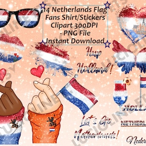 Marcar Clipart] Países Bajos Fans Patriot Euro x14 PNG 300dpi Splash Shirt Pays-Bas Holland Lips Summer Download Planner Scrapbook Imprimible
