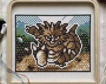 Rhydon Cross Stitch - Base Set - Pokemon PDF Pattern Chart