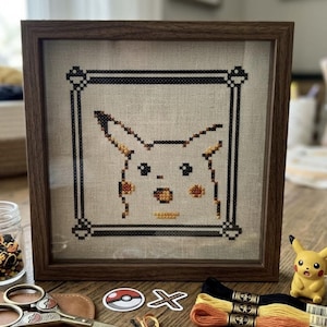 Surprised Pikachu Meme - Pokemon Meme Cross Stitch Pattern - PDF Chart