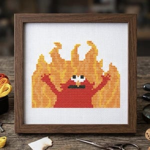 Elmo Fire Meme - Rise/So It Begins Cross Stitch Pattern - PDF Chart