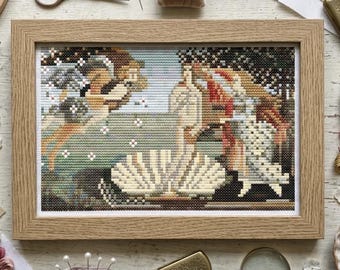 The Birth of Venus by Sandro Botticelli Cross Stitch - Painting PDF Pattern Chart