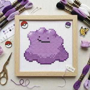 Ditto - Versão 1 - Gráfico de Ponto Cruz Pokémon - Gráfico em PDF