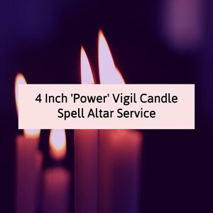 4-Inch Power Spell Vigil Candle Altar Service