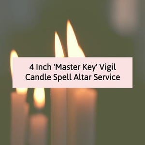 4-inch hoofdsleutelspreuk Vigil Candle Altaardienst