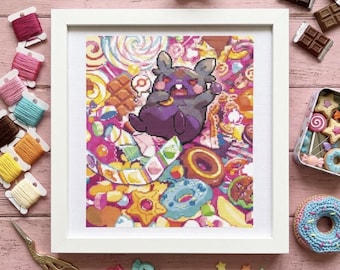 Morpeko Cross Stitch - Paradox Rift 206/182 - Pokemon PDF Pattern Chart