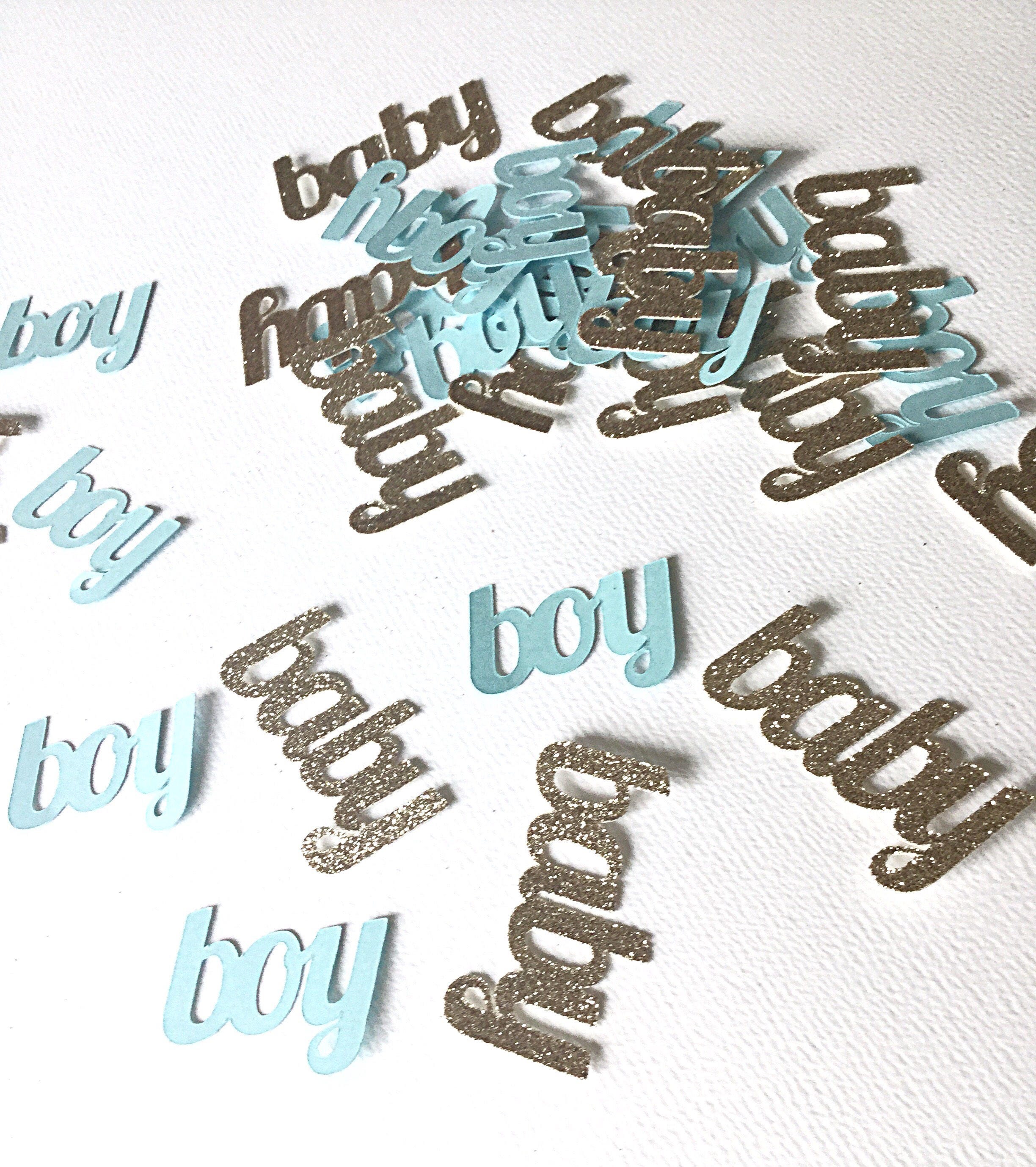 Baby boy confetti. Baby shower confetti. Boy baby shower Etsy