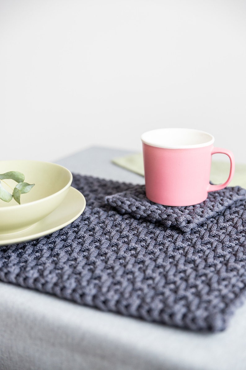 Crochet table placemats Rectangular table mats for dining Etsy