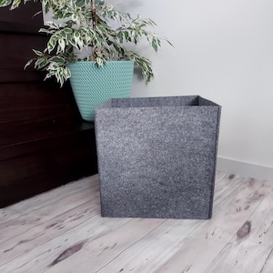 Grand panier en feutre | Grand panier polyvalent en feutre pour la maison et le bureau | Panier en feutre robuste pour les gros articles ménagers | Panier en feutre durable