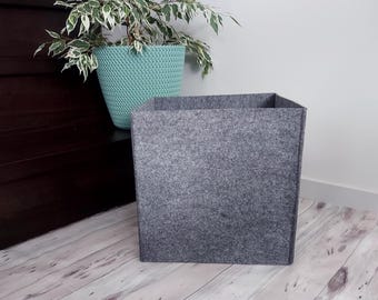 Cesto de armazenamento grande em feltro | Organizador versátil para casa e escritório