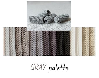 GRAY Chair Socks, Unique Handcrafted Gift, Crochet Furniture Guards, Chic Furniture Booties Set, Modern Furniture Accessories