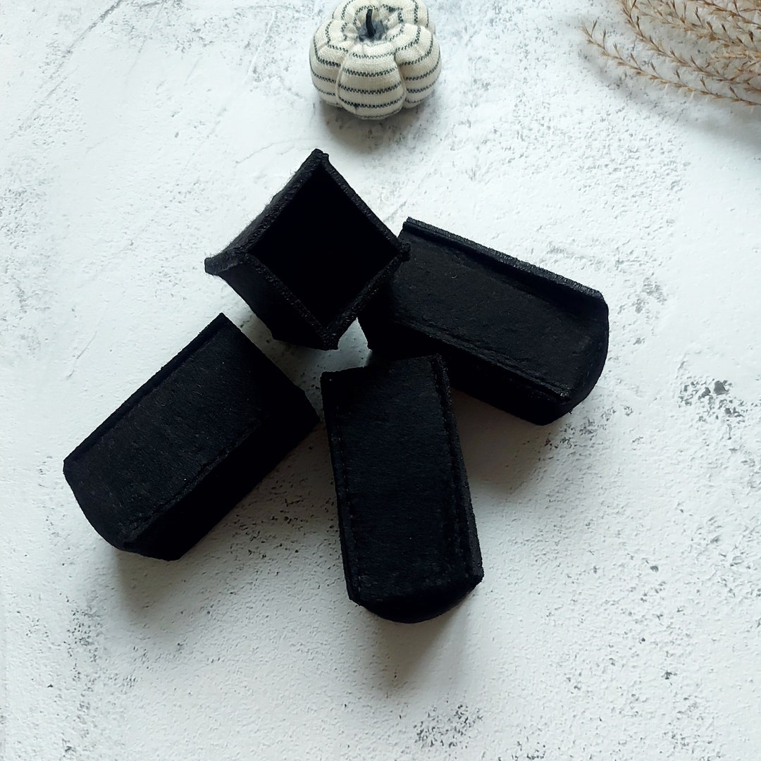 3 Cm / 1.2 Black Felt Chair Leg Covers for Floor Protection With Double