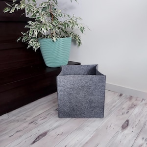 Panier moyen en feutre | Panier en feutre pour articles de toilette essentiels | Panier en feutre pour articles ménagers | Panier en feutre pour le rangement du salon