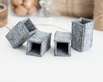 GRAY Felt Chair Leg Covers, Floor Protection, Chair Socks