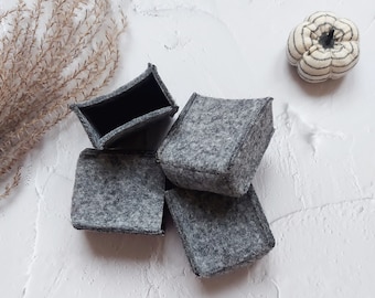 Calcetines de fieltro rectangulares para sillas (gris y negro), almohadillas para patas de silla