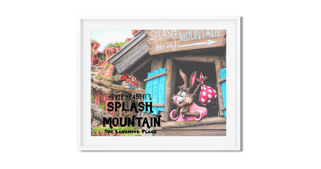 Disney Splash Mountain Art Print, Walt Disney World, Disneyland, Disney