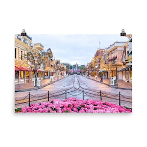 24x18 oder 36x24 Disneyland Dornröschen Schloss Main Street Buntstift Skizze Effekt Druck Disney Druck Poster Disney Home Decor Geschenk
