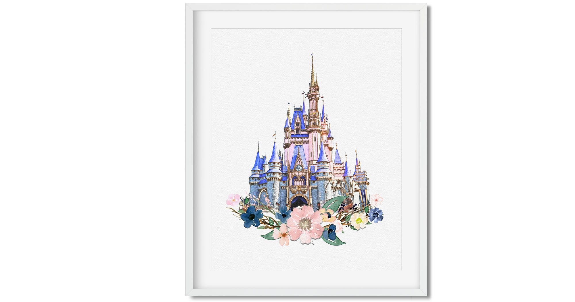 シンデレラ アート 水色額縁 シンデレラ |アート＆フレーム|絵と額縁の専門店