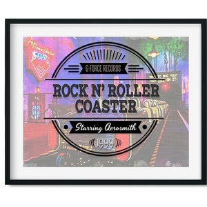Rock &#39;N&#39; Roller Coaster Art Print, Disney Hollywood Studios Art Print, Disney Home Decor, Great for Birthday Gift!