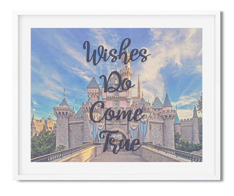 Disneyland: Wishes Do Come True Disney Print - Etsy España