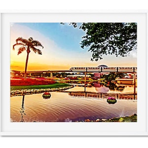 Aquarell Effekt Druck, Disney Haus Dekor, Disney Theme Park Print