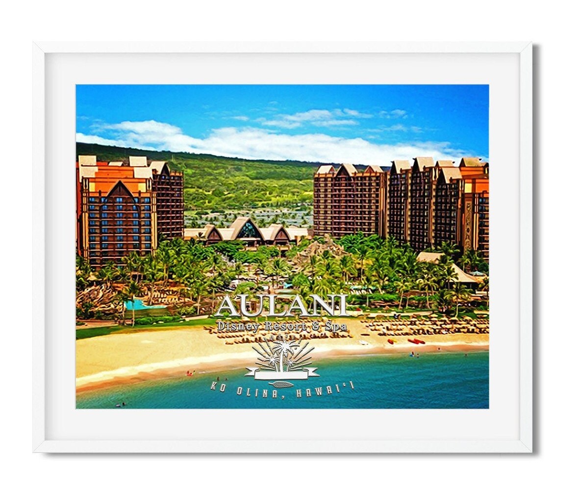 アート　アウラニディズニー　ハワイ ディズニー アウラニ リゾート アートプリント、アウラニ ハワイ